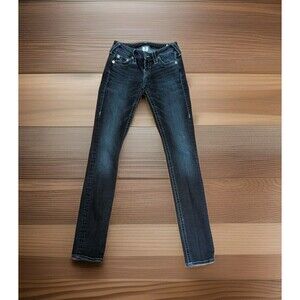 True Religion Jeans World Tour Section Skinny Leg  Women’s Size 24 flap Pockets
